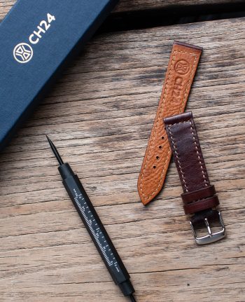 Ciemnobrązowy pasek z włoskiej, patynowanej skóry Testa di Moro 20 mm